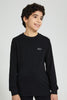 Redtag-Black-Pique-SweaT-Shirt-Sweatshirts-Senior-Boys-9 to 14 Years