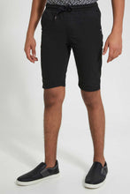 تنزيل الصورة على معرض الصور، Redtag-Black-Pull-On-Trouser-Short-Chino-Shorts-Senior-Boys-9 to 14 Years
