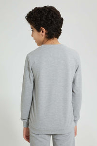 Redtag-Grey-Pique-SweaT-Shirt-Sweatshirts-Senior-Boys-9 to 14 Years