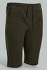 Redtag-Olive-Pull-On-Trouser-Short-Pull-On-Shorts-Senior-Boys-9 to 14 Years