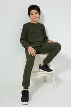 تنزيل الصورة على معرض الصور، Redtag-Olive-Pique-SweaT-Shirt-Sweatshirts-Senior-Boys-9 to 14 Years
