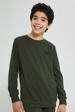 تنزيل الصورة على معرض الصور، Redtag-Olive-Pique-SweaT-Shirt-Sweatshirts-Senior-Boys-9 to 14 Years
