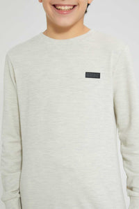 Redtag-Beige-Pique-SweaT-Shirt-Sweatshirts-Senior-Boys-9 to 14 Years