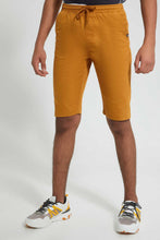 تنزيل الصورة على معرض الصور، Redtag-Mustard-Pull-On-Trouser-Short-Chino-Shorts-Senior-Boys-9 to 14 Years
