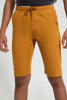 Redtag-Mustard-Pull-On-Trouser-Short-Chino-Shorts-Senior-Boys-9 to 14 Years