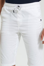 تنزيل الصورة على معرض الصور، Redtag-White-Pull-On-Trouser-Short-Chino-Shorts-Senior-Boys-9 to 14 Years
