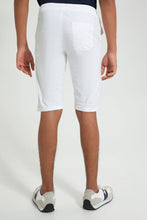 تنزيل الصورة على معرض الصور، Redtag-White-Pull-On-Trouser-Short-Chino-Shorts-Senior-Boys-9 to 14 Years
