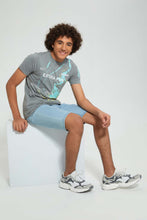 تنزيل الصورة على معرض الصور، Redtag-Light-Wash-Pull-On-Short-Denim-Shorts-Senior-Boys-9 to 14 Years
