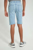 Redtag-Light-Wash-Pull-On-Short-Denim-Shorts-Senior-Boys-9 to 14 Years