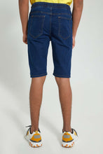 تنزيل الصورة على معرض الصور، Redtag-Blue-Pull-On-Short-Denim-Shorts-Senior-Boys-9 to 14 Years
