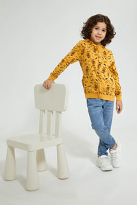 Redtag-Gold-Skate-Print-Hooded-Zip-Through-Sweat-Sweatshirts-Boys-2 to 8 Years
