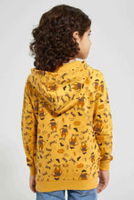 Load image into Gallery viewer, Redtag-Gold-Skate-Print-Hooded-Zip-Through-Sweat-Sweatshirts-Boys-2 to 8 Years
