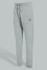 Redtag-Grey-Mel-Table-Active-Pant-Joggers-Senior-Boys-9 to 14 Years