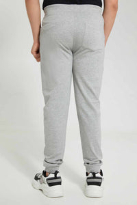 Redtag-Grey-Jogger-with-Elasticated-Waistband-Joggers-Senior-Boys-9 to 14 Years
