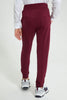 Redtag-Burgundy-Table-Active-Pant-Joggers-Senior-Boys-9 to 14 Years