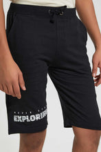 تنزيل الصورة على معرض الصور، Redtag-Black-Pull-On-Active-Short-Active-Shorts-Senior-Boys-9 to 14 Years
