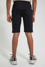 تنزيل الصورة على معرض الصور، Redtag-Black-Pull-On-Active-Short-Active-Shorts-Senior-Boys-9 to 14 Years
