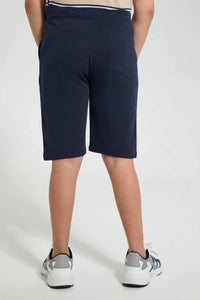 Redtag-Navy-Pull-On-Active-Short-Active-Shorts-Senior-Boys-9 to 14 Years