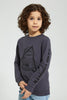 Redtag-Dark-Grey-Space-Print-Crew-Neck-Sweatshirt-Sweatshirts-Boys-2 to 8 Years