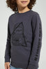 Redtag-Dark-Grey-Space-Print-Crew-Neck-Sweatshirt-Sweatshirts-Boys-2 to 8 Years