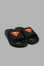 تنزيل الصورة على معرض الصور، Redtag-Black-Superman-Character-Slide-Character,-Colour:Black,-Filter:Men&#39;s-Footwear,-Men-Flip-Flops,-New-In,-New-In-Men-FOO,-Non-Sale,-S22A,-Section:Men-Men&#39;s-
