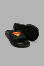 تنزيل الصورة على معرض الصور، Redtag-Black-Superman-Character-Slide-Character,-Colour:Black,-Filter:Men&#39;s-Footwear,-Men-Flip-Flops,-New-In,-New-In-Men-FOO,-Non-Sale,-S22A,-Section:Men-Men&#39;s-
