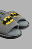 Redtag-Grey-Batman-Character-Slipper-Colour:Grey,-Filter:Men's-Footwear,-Men-Slippers,-New-In,-New-In-Men-FOO,-Non-Sale,-S22A,-Section:Men-Men's-