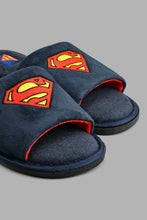 تنزيل الصورة على معرض الصور، Redtag-Navy-Superman-Character-Slipper-Colour:Navy,-Filter:Men&#39;s-Footwear,-Men-Slippers,-New-In,-New-In-Men-FOO,-Non-Sale,-S22A,-Section:Men-Men&#39;s-
