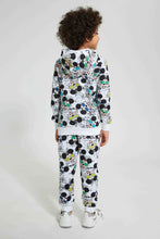 تنزيل الصورة على معرض الصور، Redtag-White-Mickey-Mouse-Printed-Hooded-Jogsuit-Jog-Sets-Boys-2 to 8 Years
