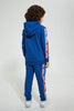 Redtag-Blue-Superman-Hooded-Jogsuit-Jog-Sets-Boys-2 to 8 Years