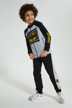 تنزيل الصورة على معرض الصور، Redtag-Black-Batman-Zip-Through-Jogsuit-Jog-Sets-Boys-2 to 8 Years
