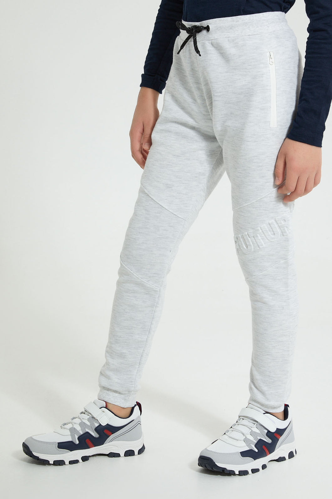 Redtag-Grey-Pique-Active-Pant-Joggers-Senior-Boys-9 to 14 Years