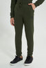 Redtag-Olive-Pique-Active-Pant-Joggers-Senior-Boys-9 to 14 Years