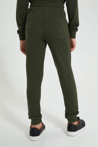 Redtag-Olive-Pique-Active-Pant-Joggers-Senior-Boys-9 to 14 Years