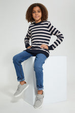 تنزيل الصورة على معرض الصور، Redtag-Bsr-Table-Stripe-Pullover-Pullovers-Senior-Boys-9 to 14 Years
