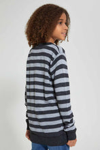 تنزيل الصورة على معرض الصور، Redtag-Bsr-Table-Stripe-Pullover-Pullovers-Senior-Boys-9 to 14 Years
