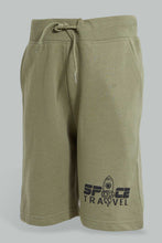 تنزيل الصورة على معرض الصور، Redtag-Olive-Elasticated-Short-Active-Shorts-Boys-2 to 8 Years
