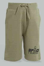 تنزيل الصورة على معرض الصور، Redtag-Olive-Elasticated-Short-Active-Shorts-Boys-2 to 8 Years
