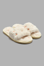 Load image into Gallery viewer, Redtag-Embroidery-Slipper-Colour:Ivory,-Filter:Women&#39;s-Footwear,-New-In,-New-In-Women-FOO,-Non-Sale,-S22A,-Section:Women,-Women-Slippers-Women&#39;s-
