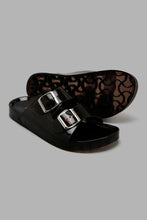 Load image into Gallery viewer, Redtag-Grey-Buckle-Jelly-Mule-Sliders-Women&#39;s-
