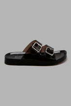 Load image into Gallery viewer, Redtag-Grey-Buckle-Jelly-Mule-Sliders-Women&#39;s-
