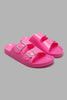 Redtag-Pink-Buckle-Jelly-Mule-Sliders-Women's-