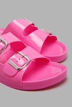 تنزيل الصورة على معرض الصور، Redtag-Pink-Buckle-Jelly-Mule-Sliders-Women&#39;s-
