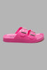 Redtag-Pink-Buckle-Jelly-Mule-Sliders-Women's-