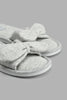 Redtag-Grey-Bow-Trim-Slipper-Colour:Grey,-Filter:Women's-Footwear,-New-In,-New-In-Women-FOO,-Non-Sale,-S22A,-Section:Women,-Women-Slippers-Women's-