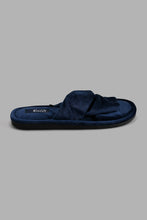 Load image into Gallery viewer, Redtag-Navy-Knot-Slipper-Colour:Navy,-Filter:Women&#39;s-Footwear,-New-In,-New-In-Women-FOO,-Non-Sale,-S22A,-Section:Women,-Women-Slippers-Women&#39;s-
