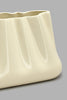 Redtag-Cream-Textured-Medium-Cermaic-Wide-Vase-Vase-Home-Decor-