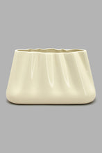 تنزيل الصورة على معرض الصور، Redtag-Cream-Textured-Medium-Cermaic-Wide-Vase-Vase-Home-Decor-
