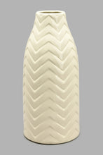 تنزيل الصورة على معرض الصور، Redtag-Cream-Textured-Medium-Ceramic-Tall-Vase-Vase-Home-Decor-
