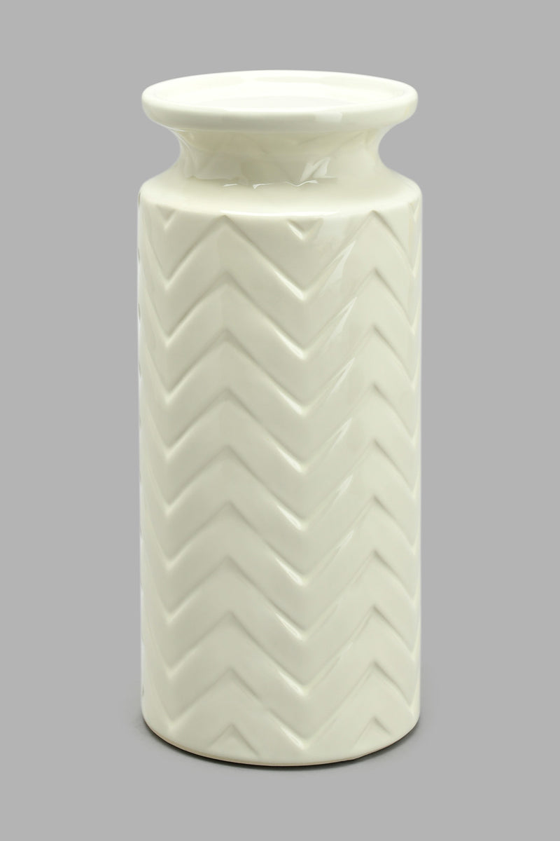 Redtag-Cream-Textured-Ceramic-Tall-Candleholder-Candle-Holder-Home-Decor-